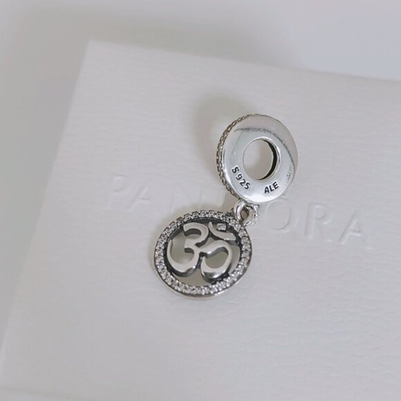 Pandora Hindu symbol, Om Dangle Charm Pendant S925 Sterling Silver with box - Picture 5 of 5